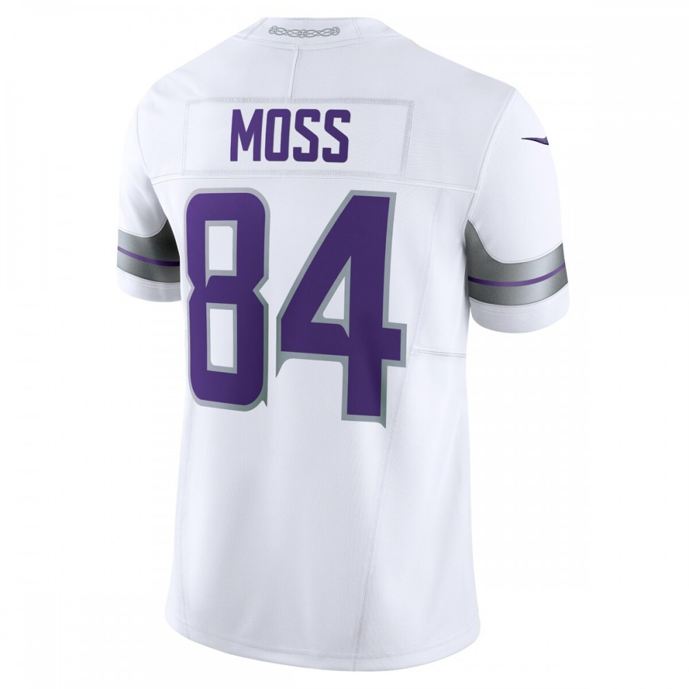 Randy Moss Minnesota Vikings Nike Alternate Vapor F.U.S.E. Retired Player Limited Jersey - White-GridironStore